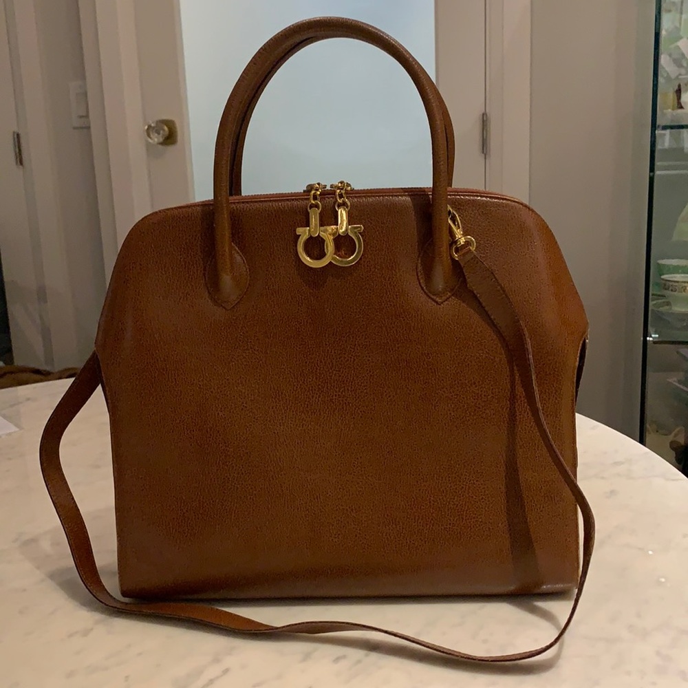 Salvatore Ferragamo Handbag 5645 Gancini 2WAY leather